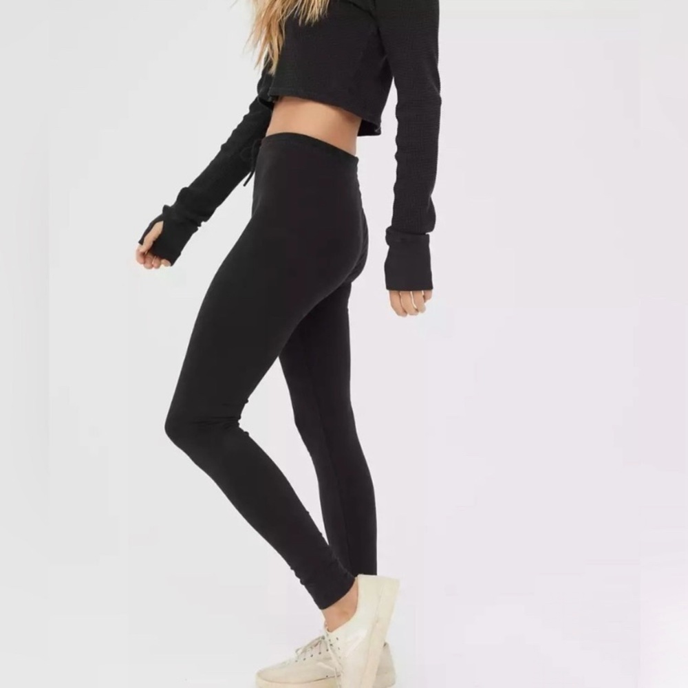 NWT OFFLINE By Aerie OG Washed Black Drawcord Legging size Medium